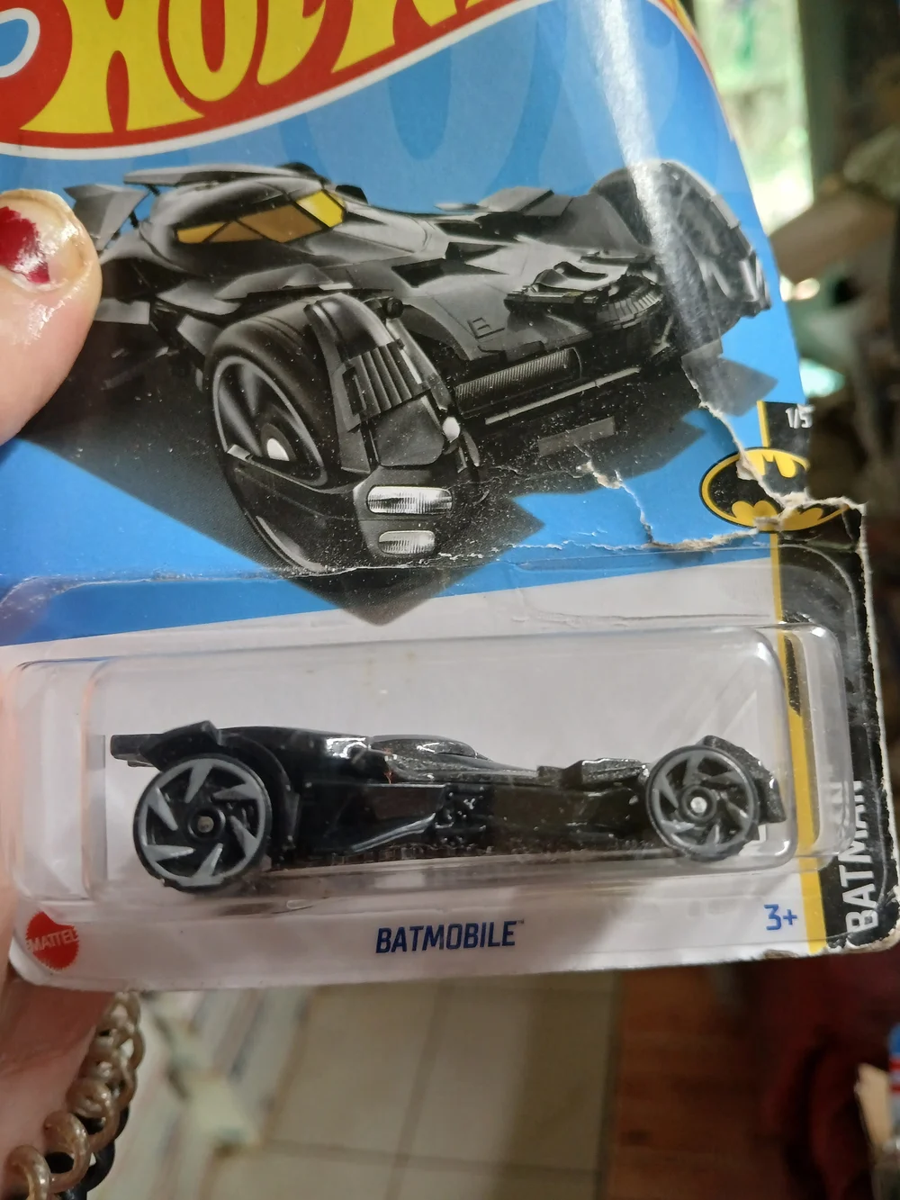 Hot Wheels Batmobile from the 2024 mainline Batman series (1/5), specifically mo
